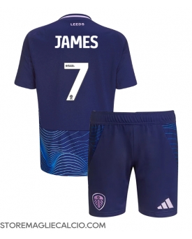 Leeds United Daniel James #7 Maglia Gara Terza Repliche 2024-25 Bambino Maniche Corte
